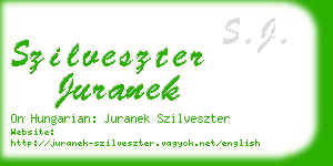 szilveszter juranek business card